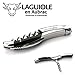Laguiole En Aubrac Sommelier Waiter's Corkscrew, Buffalo Horn Handle, Wine Opener With Foil Cutter & Bottle Opener, Stainless Steel Shiny Bolsters