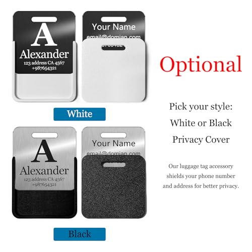 Stainless Steel Personalized Luggage Tags for Suitcases - Custom Name ID Travel Tags for Luggage, Backpacks and Bags - Metal Travel Essentials Accessories for Kids, Women and Men - Bulk Set (2 Pack)3