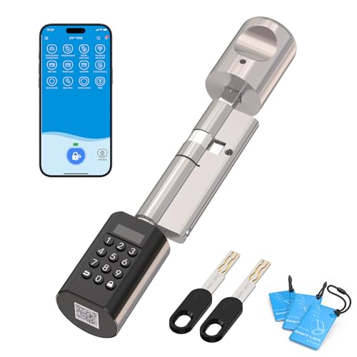 WELOCK Serratura Smart PCB72 con Password,Carte RFID e APP,Serratura Elettronica WiFi,serratura porta blindata livello di impermeabilità IP65,Cilindro 65x30 per porte da 65 a 130mm,Smart lock
