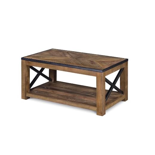 Magnussen Penderton Wood Rectangular Cocktail Table, Small, Natural Sienna