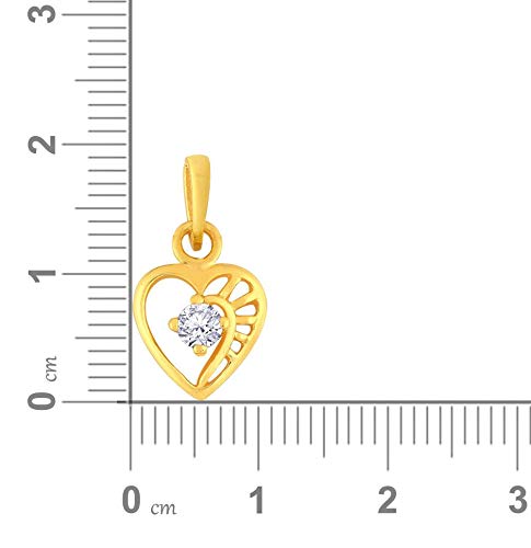Malabar Gold & Diamonds Yellow Gold Pendant for Women 22k | 22 kt (916) BIS Hallmark Gold Pendant for Women & Girls | 22 Karat Gold Jewellery for Birthday, Wedding, Anniversary... - Image 3