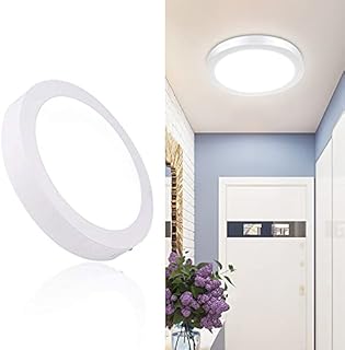 DINGLILIGHTING 12W Led Bathroom Ceiling Light, Aluminum 6000K Surface Mounted Led Ceiling Light Fittings for Kitchen, Living Room, Hallway. Flush Ceiling Lighting (AC110-265V). [Energy Class A+]