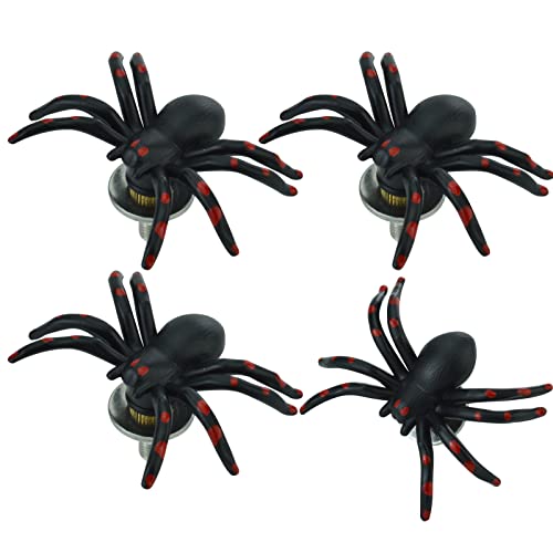 Arenbel License Plate Screws Bolts Funny Car Tag Fasteners Cap Kit Fit Vehicles Motorcycle Trucks SUV, 4Pcs Black Red