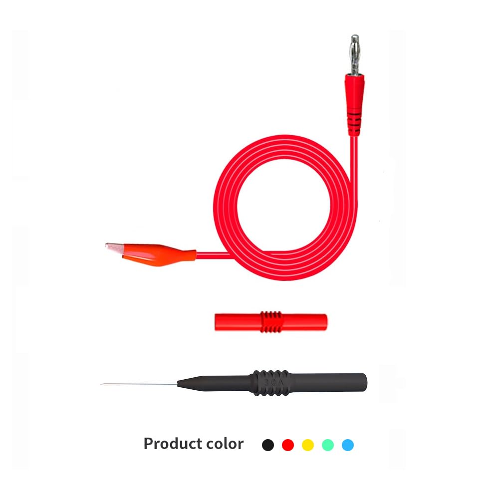 Kit de cables para multímetro,62 cables de prueba multiusos profesionales con conector banana,sonda de aguja aislada y más para pruebas eléctricas digitales y diagnóstico automotriz