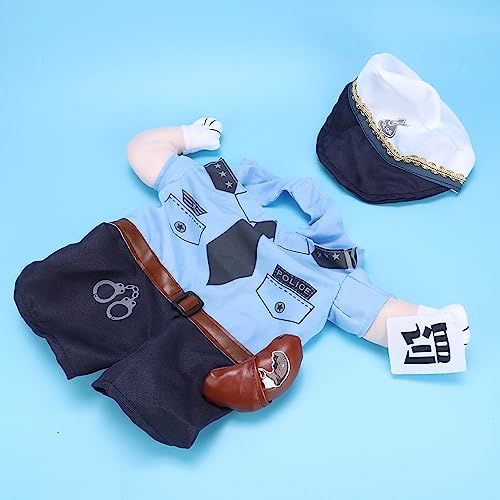 Costumes for Cats Dog Clothes Dog Clothes Halloween Costumes Dress Up Polyester Cute Pet Costume with Hat Dog Outfit For Small Medium Large Dogs Cats Boy Girl (S)
