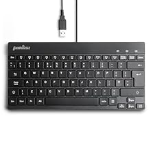 SPACE-SAVING DESIGN: Ideal for small workspaces, this compact keyboard features a UK QWERTY layout with a large enter key and pound sterling symbol, providing efficient use of space without sacrificing functionality. COMFORTABLE TYPING EXPERIENCE: En...