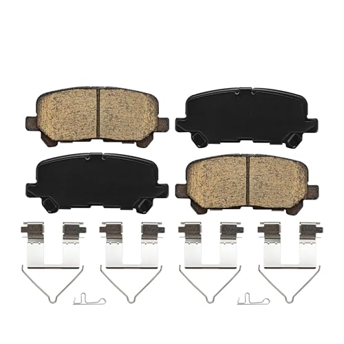 Image of Detroit Axle - Front Rear Brake Pads for 2019 2020 2021 2022 2023 2024 2025 Honda Passport Dual Ceramic Brake Pads with Hardware Replacement - 4pc Set