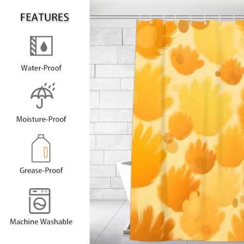 Rideau de douche imperméable motif pattes de chat doré 168x183 cm - 3
