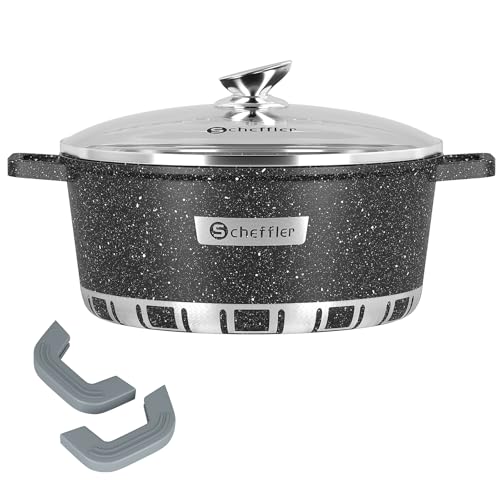 Scheffler Topf Induktions 28cm/7L Topf, für alle Herdarten, Aluminium-Kochtopf