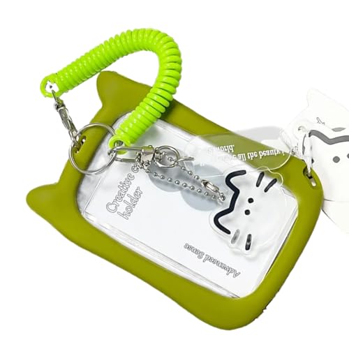 Cats Ear Photocard Holders Clear Card Holders Keychain Card Protective Sleeve Card Covers Lovely Bus Card Sleeves