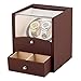 Produktbild Household Wood Automatische Doppeluhr Wickler Display Aufbewahrungsbox 2 + 2 Aufbewahrungswickelbox Uhr mit Uhrenwicklern 2 Halter Gehäuse Motor Box Shaker Maschine