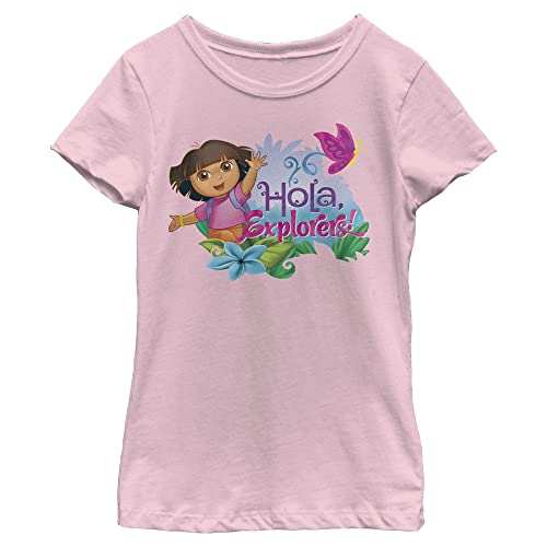 Nickelodeon Dora Hola Explorers Girls Short Sleeve Tee Shirt