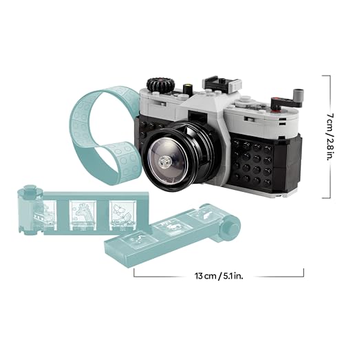 LEGO Creator 3in1 Retro Camera Toy to Video Camera to TV Set, Kids' Desk Decoration or Bedroom Accessories, Photography Gifts for Girls and Boys Aged 8 Plus Years Old Who Enjoy Creative Play 31147
