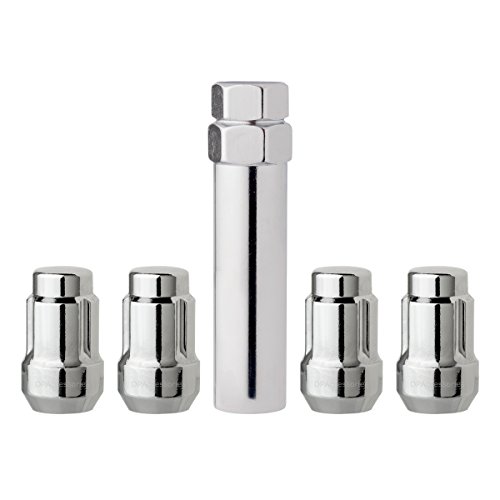 DPAccessories LCS3L1HC-CH04LK4 Chrome Wheel Locks 7/16-20 Closed End Spline Tuner Locking Lug Nuts - Dual Hex