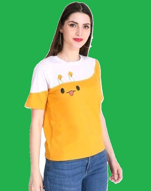 Image of Stylish Women Printed T-Shirt | Cotton Blend Half Sleeve Tee | Fashionable Everyday Collection
