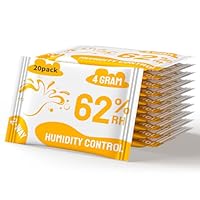 Boadw 2-Wege Feuchtigkeitsregulierung 62% Luftfeuchtigkeit Terpene & Aromaschutz, 4g Feuchtigkeitsregler zur Aufbewahrung von Kräutern schützt bis zu 15g - 20 Stück