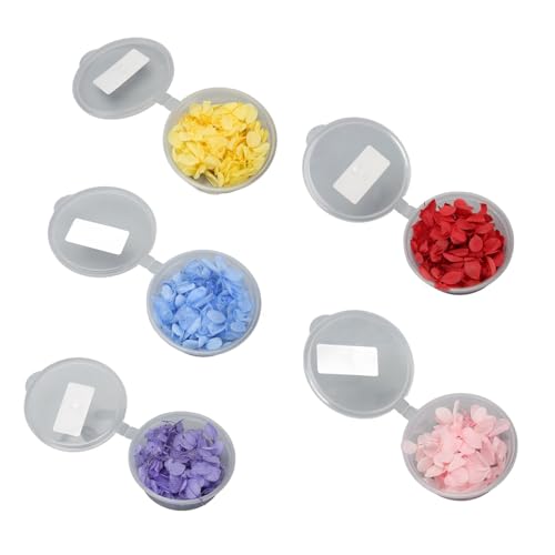 Flores prensadas Keenso para manualidades 5 colores