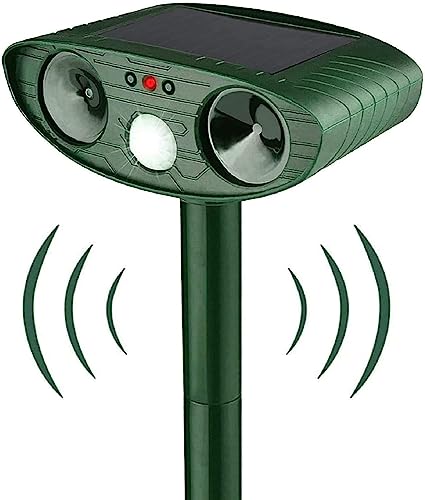 Katzenschreck Ultraschall,Solar Tiervertreiber Katzenabwehr, Ultraschall Abwehrmittel Hundeschreck Marderschreck mit Bewegungsmelder für Katzen,...