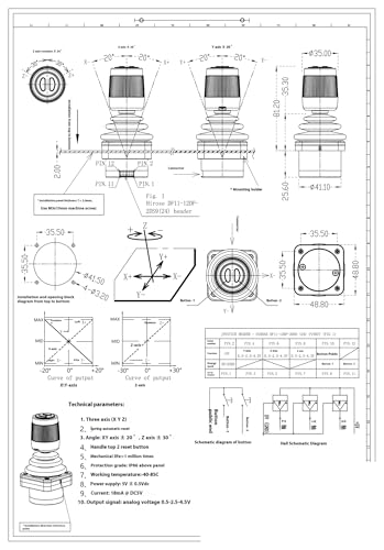 Joystick de efecto Hall SMC36B para controlar grúas y maquinaria pesada 4