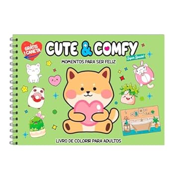 Capa do livro Cute & Comfy Super Special Edição 02 - Livro de Colorir Adulto - Momentos para ser Feliz - Acompanha 1 Caneta