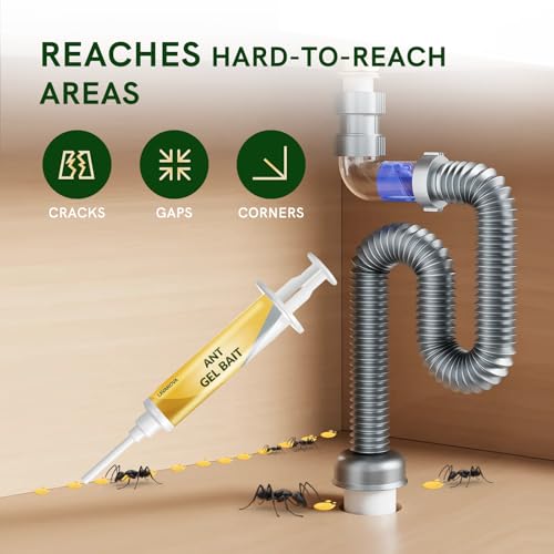 Image of Ant Gel Bait, 4 Tubes x 10g, Ready-to-Use Ant Killer Gel for Indoor and Outdoor Use, Ant Control for Home, Cracks & Crevices, Control of Most Major Ants Species
