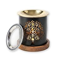 SonKo Weihrauchbrenner Räucherstövchen mit Sieb zum Räuchern und Meditation - spirituelle Geschenke zum Räuchern von weißer Salbei, Weihrauch, Boswellia (Brenner Set)