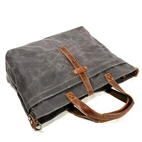 Image of Tote Bag For Women Large Leather Canvas Work Shoulder Bag And Foldable Travel Purse Satchel Bags With Strap