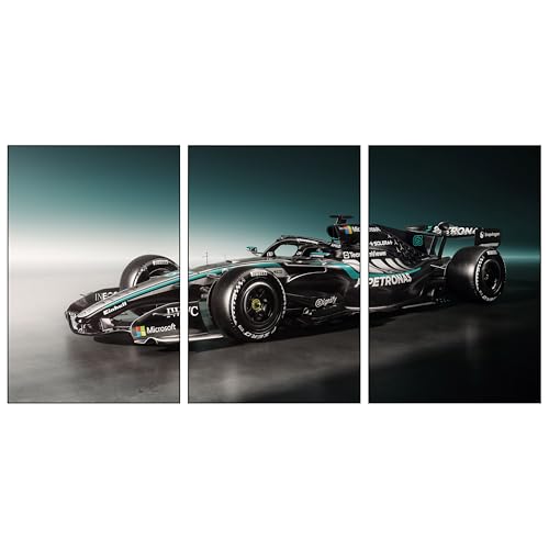 Image of Wrap & Wish 2026 Mercedes AMG F1 W17 E-Performance Isometric View Wall Split Posters Set (A3 Size, 12x18 Inch) | Pack of 3 | Vintage F1 Designs & Marvel Room Decor