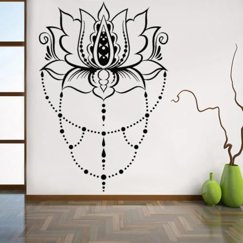 Símbolo hindú en vinilo decorativo con silueta abstracta de flor 3