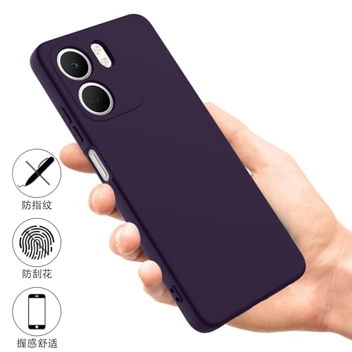Image of Casotec Back Cover for Oppo A5x 4G / A5x 5G | Full Camera Protection | Premium Liquid Silicon Case | Flexible Bumper Case for Oppo A5x 4G / A5x 5G (Purple)