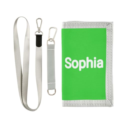 IHCVHQX Custom Kids Wallets for Boys and Girls Lime Green Solid Color Personalized Toddler Trifold Wallet for Boys Customized Novelty Wallet for Childrens Birthday Gifts