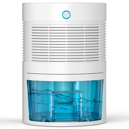 Dehumidifier - 27 oz(800ml) Small Dehumidifiers for Home Bedroom Bathroom Basements Closet RV Room, 2200 Cubic Feet Full Auto-Off Portable Electric Mini Dehumidifier for Space Up to 190 sq ft