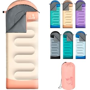 Sleeping Bags for Adults Kids – 3 Season Cold&Warm Weather Waterproof Camping Sleeping Bags – Lightweight Sleeping Bags for Camping Hiking Outdoor Travel