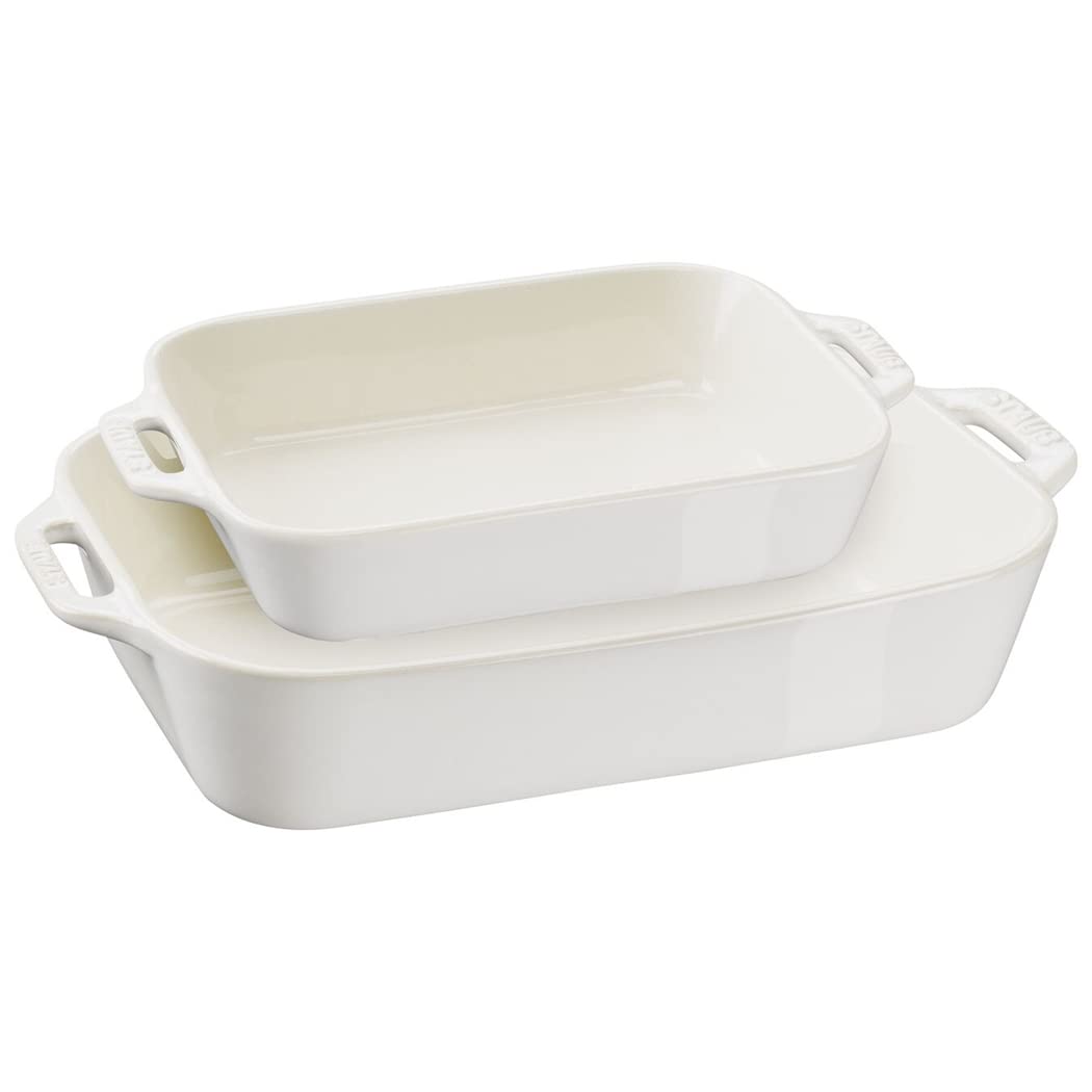 STAUB Ceramique - Juego de 2 platos rectangulares para horno