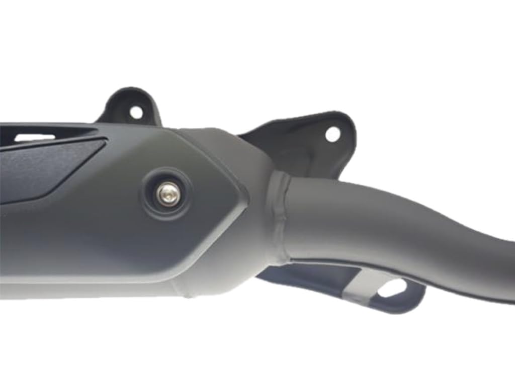Auspuffanlage E-geprüft passend für Peugeot Jetforce, Ludix 2, Speedfight 3 & 4, Kisbee, Streetzone, Blaster I 2-Takt – leiser Sportauspuff, Leistungssteigerung, Silent-Pro Black Edition