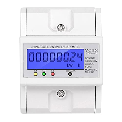 Compteur électrique triphasé wattmètre électronique rail DIN LCD