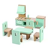 SOKA - Juego de muebles de madera para cocina, armario para niños y niñas a partir de 3 años