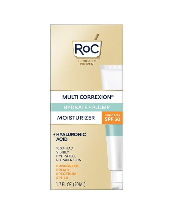 RoC Multi Correxion Hydrate + Plump Daily Moisturizer SPF 30 with Hyaluronic Acid for All Skin Types 1.7oz