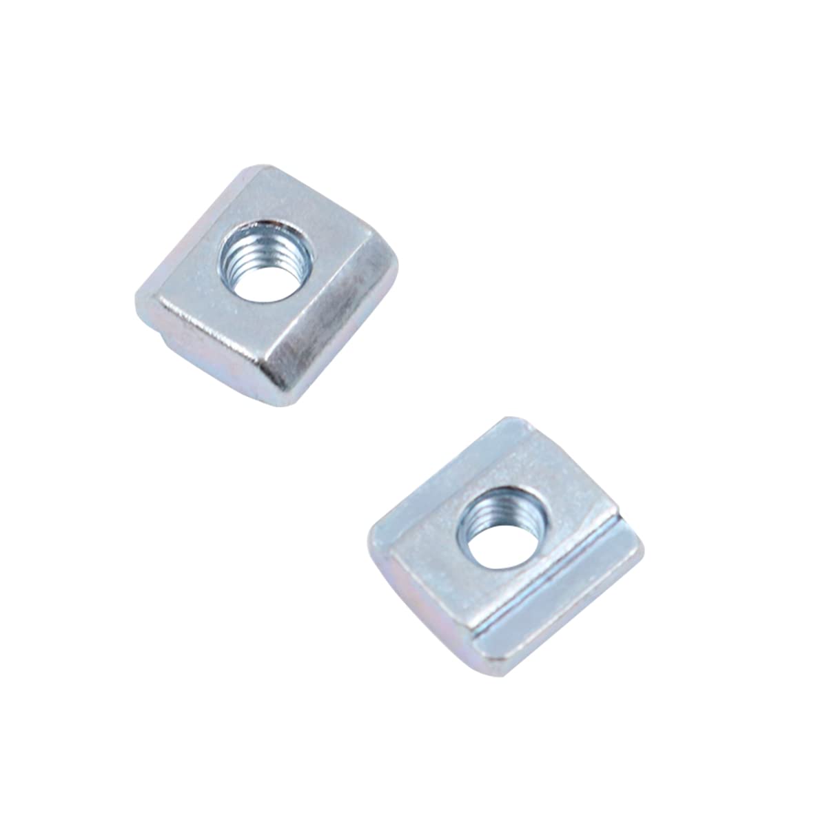 Wangcl 100Pcs Sliding T Slot Nut Zinc Plated Carbon Steel Nut Fastener For Aluminum Profile Square Slot Nut - Eu20-M4