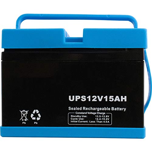 EBC 12V 15Ah Battery kit Compatible with  Replacement for Peg Perego Polaris, Case, New Holland, John Deere Ducati Ride-on-Toy