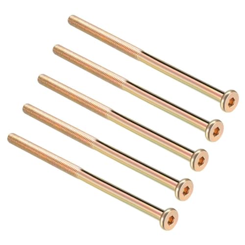 Image of TA-VIGOR M8 Hex Socket Machine Screw Bolt 150mm Zinc Plated Flat Head 5pc