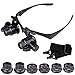 Produktbild SUGERYY SUGERYY 10 x 15 x 25 x händefreie Lupe  Uhrenreparatur-Mgnifier, Juwelier-Uhren-Reparatur-Werkzeug, Lupe Stirnband-Set mit 10 x 15 x 20 x 25 LED-Lichtern