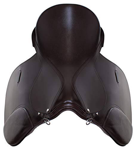 Acerugs English Show All Purpose Eventing Brown Pleasure Trail Horse Saddle Set 15 16 17 (16") #TOP4