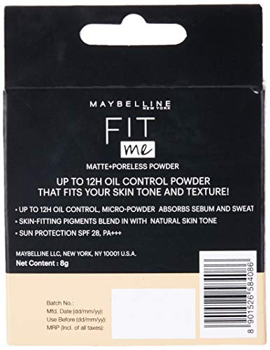 Image of Maybelline New York Fit Me Matte + Poreless Compact Powder, 310 Sun Beige (Pack of 3)