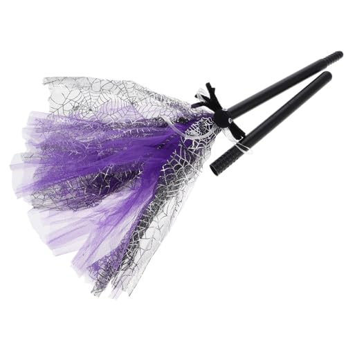 Hohopeti Escoba Mágica Desmontable para Accesorio de Cosplay de Bruja para Fiestas de Halloween y Disfraces Temáticos