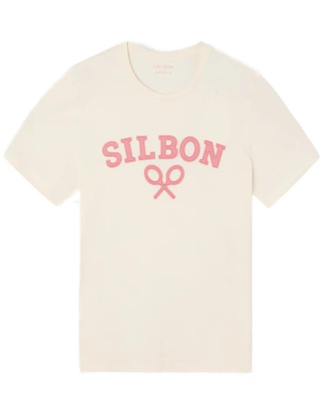 SILBON T-Shirt Racket Media, Cream, XXL/3XL