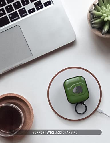 Guarzfun Case For Airpods 3Rd Generation, Airpods 3 Case With Secure Lock Clip, Hybrid Material, Full Body Protective Cover For Airpod 3 (Green) #TOP4