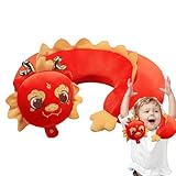 Drachenhalskissen - Jahr des Drachens, U-förmige Reise, ergonomisches Cartoon-Kissen, weiche Stützpuppe, tragbares Flugzeugzubehör | Für Kinder und Erwachsene