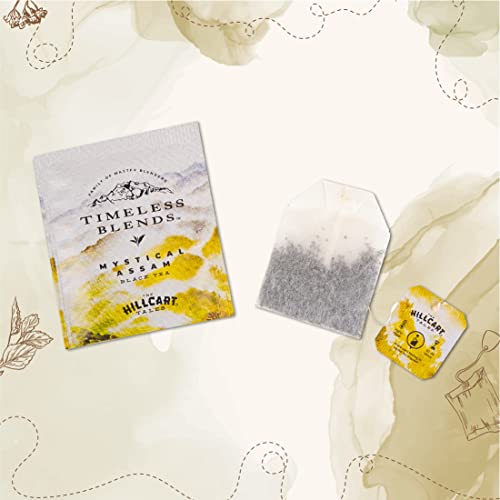 Image of Timeless Blends by The Hillcart Tales Mystical Assam Tea Bags 100 Pieces, Premium Assam Black Tea Leaves With Earth Fragrance, Original Assam Tea in Double Chamber Teabags, 200 gms