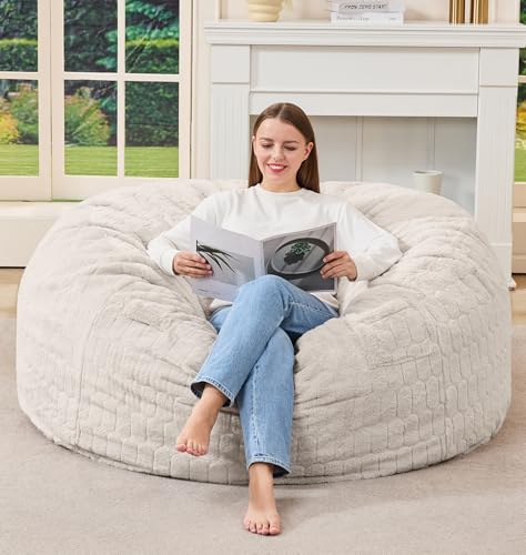 Image of Hobestluk Adults Bean Bag Chair 4FT Big BeanBag Chair Extra Large Oversized